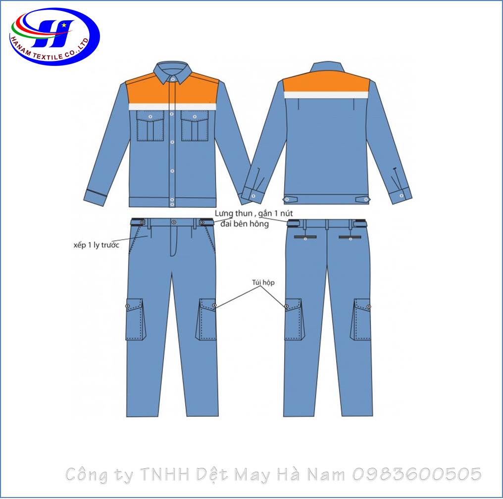 Quần áo bảo hộ lao động Mẫu MHN01