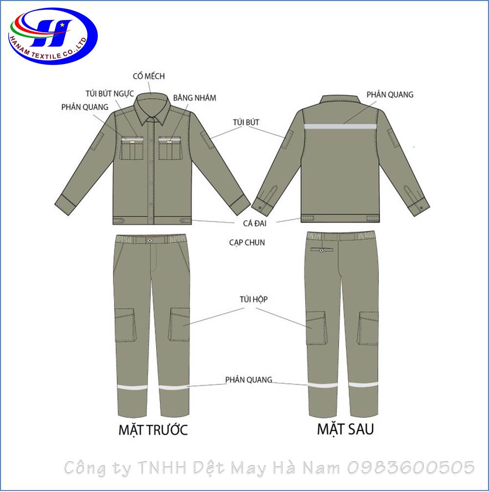 Quần áo bảo hộ lao động Mẫu MHN02