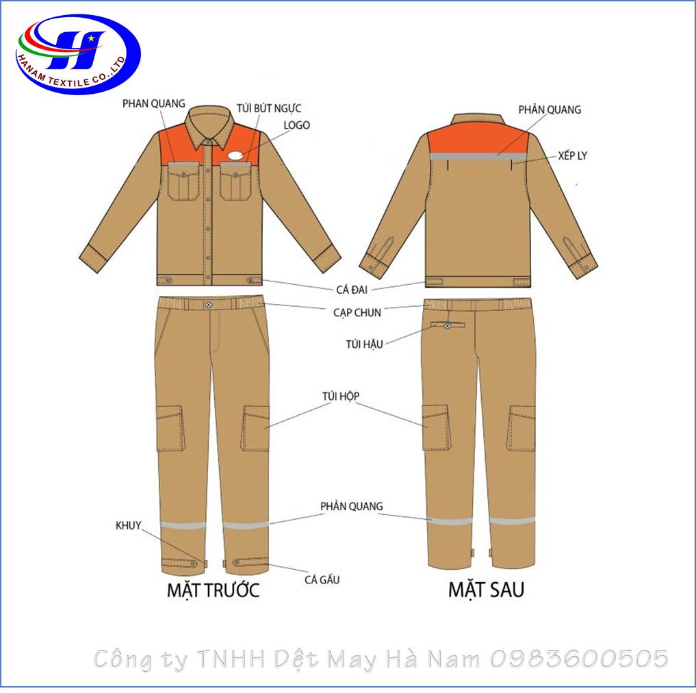 Quần áo bảo hộ lao động Mẫu MHN03